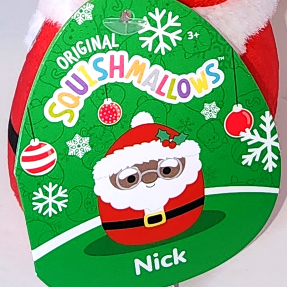 🌲 NICK 🎅🏾 Black Santa Clip Christmas 2023 Original Squishmallow by Kelly Toy - Picture 2 of 8